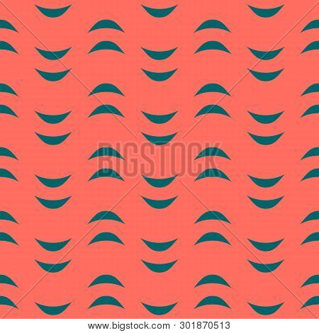 Bright Colorful Geometric Seamless Pattern. Simple Vector Abstract Texture With Horizontal Wavy Line
