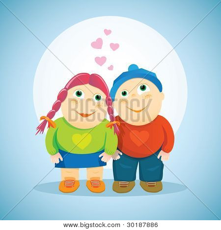 um doce casal apaixonado.