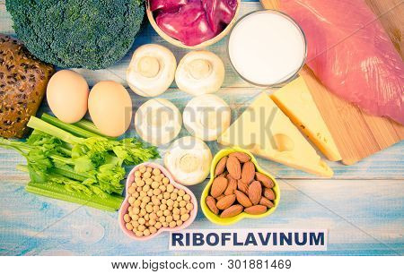 Food Ingredients Containing A Large Amount Of Vitamin B2 (riboflavinum).