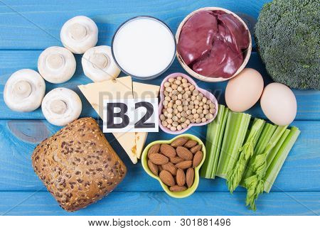 Food Ingredients Containing A Large Amount Of Vitamin B2 (riboflavinum).