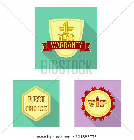 Isolated Object Of Emblem And Badge Icon. Set Of Emblem And Sticker Vector Icon For Stock.