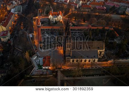 The Basilica Of St Peter And St Paul Is A Neo-gothic Church In Vyšehrad Fortress In Prague, Czech Re