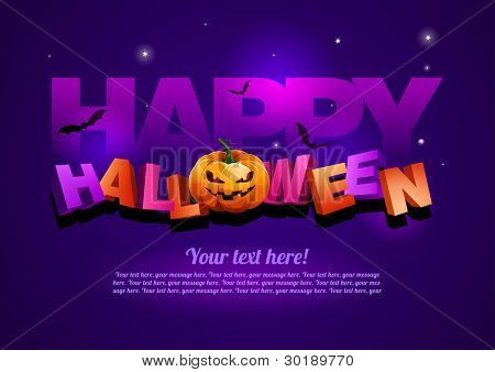 Happy Halloween a reklámplakát.  Minden elem külön rétegezett vektor fájl. EPS10