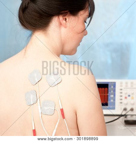 Electric Massage Procedure During Medical Physioterapy Session