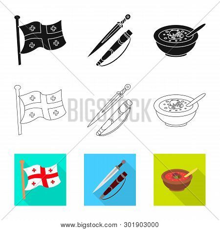 Vector Design Of Culture And Sightseeing Symbol. Set Of Culture And Originality Vector Icon For Stoc