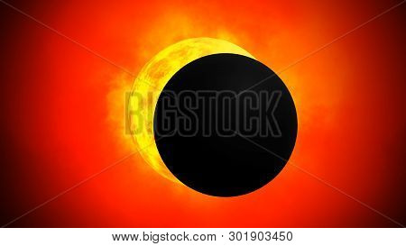 Solar Eclipse All Solar Energy And The Solar System Of The Universe In 3d Format