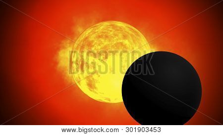 Solar Eclipse All Solar Energy And The Solar System Of The Universe In 3d Format