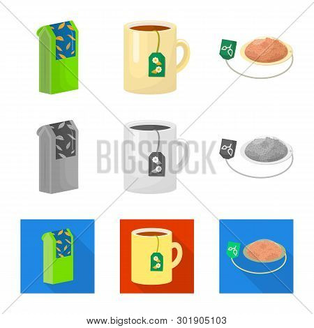 Vector Design Of Healthy And Floral  Logo. Set Of Healthy And Gradient Vector Icon For Stock.