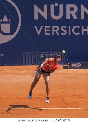 Nuremberg, Germany - May 19, 2019: Raising Australian Tennis Teenager Destanee Aiava At The Euro 250