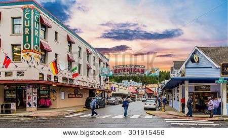 Ketchikan, Alaska - May 29, 2016: Ketchikan Is The Southeasternmost City In Alaska, With A Populatio