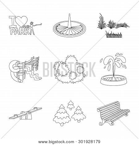 Vector Illustration Of Landscape And Nature Icon. Set Of Landscape And City Stock Symbol For Web.