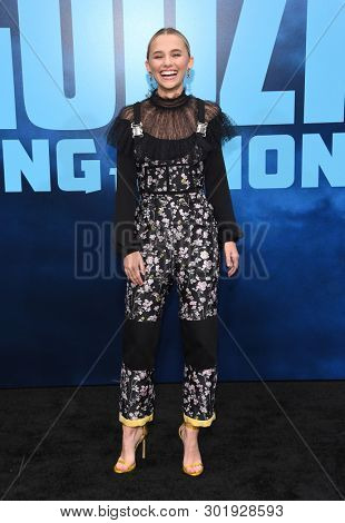 LOS ANGELES - MAY 18:  Madison Iseman arrives for the 'Godzilla: King of the Monstersl' Hollywood Premiere on May 18, 2019 in Hollywood, CA                