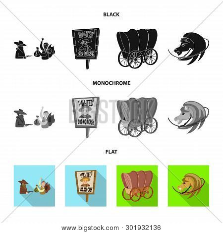 Vector Design Of Texas And History Icon. Collection Of Texas And Culture Stock Symbol For Web.