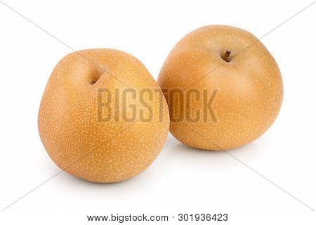 Fresh Asian Pear Isolated On White Background
