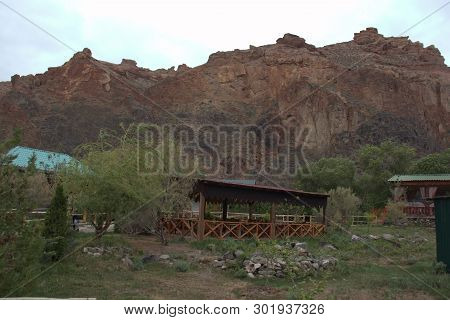 Sharyn Canyon, Kazakhstan - May 3, 2019: Canyon Walk