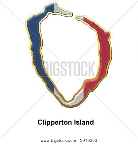 Clippertonův ostrov odznaku kovový čep