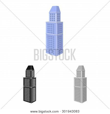 Isolated Object Of Skyscraper And Office Sign. Set Of Skyscraper And Business Stock Vector Illustrat