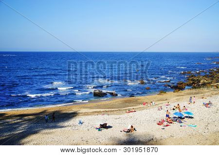 RIBADESELLA, ASTURIAS, SPAIN - MAY 15, 2019: Harbour and resort of Ribadesella, Spain, Europe