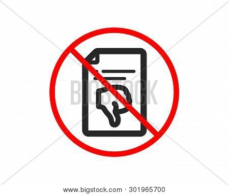 No Or Stop. Reject File Icon. Decline Document Sign. Dislike File. Prohibited Ban Stop Symbol. No Th