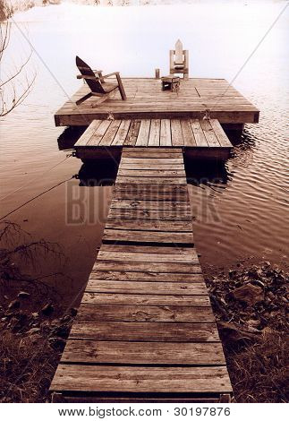 Étang de pêche, partie dock, Mound City, KS