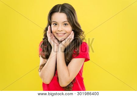 Acting School For Children. Develop Talent. Girl Artistic Kid Practicing Acting Skill. Enter Acting 