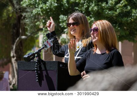 Phoenix, Arizona - May 18: Representative Kelly Townsend Speaks At The Arizona March For Medical Fre