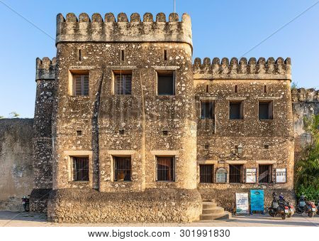 Stone Town , Zanzibar-February  28, 2019 : The Old Fort Ngome Kongwe