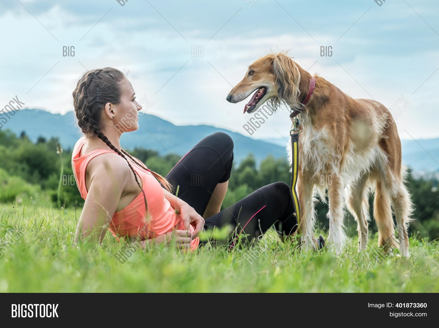 Woman Runner Dog On Image & Photo (Free Trial) Bigstock