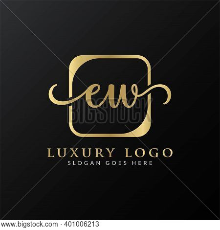 Initial Ew Letter Logo Creative Modern Typography Vector Template. Creative Abstract Letter Ew Logo 
