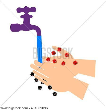 Disenfection, A Hand Sanitizer Poster Vector Illustration