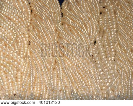 Many Pearl Necklace , Soft Focus, Jewelry Store Window