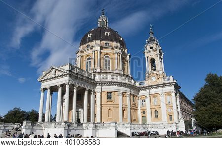 The Basilica Di Superga During A Crowded Day In Autumn 2020