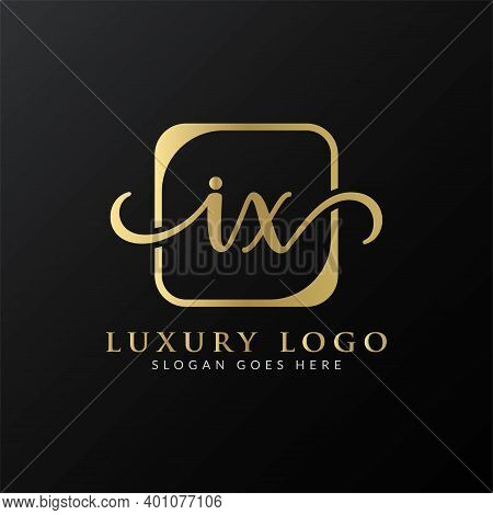 Initial Ix Letter Logo Design Vector Template. Abstract Luxury Letter Ix Logo Design