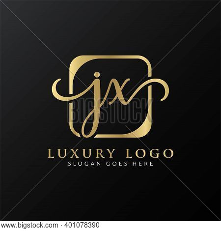 Creative Letter Jx Logo Design Vector Template. Initial Luxury Letter Jx Logo Design