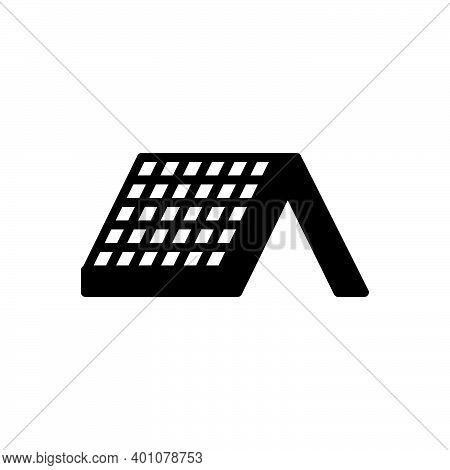 Black Solid Icon For Roof Ceiling Roofing Soffit Plafond Home Apartment Property Cottage