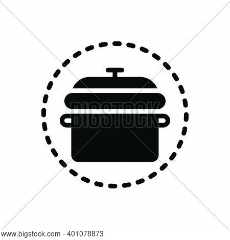 Black Solid Icon For Pot Kitchenware Tagine Utensil Vessel Steamship Appliance Cookery Cuisine Culin