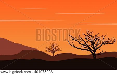 Beautiful Cloud At Sunset In The Afternoon. City Vector