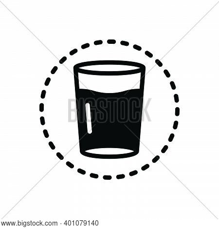 Black Solid Icon For Glass Beverage Liquid Glasswork Water-glass Drink Aqua Fragile