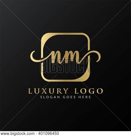Initial Letter Nm Logo Design Vector Template. Nm Letter Logo Design