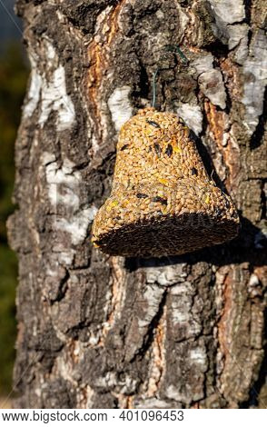 Bell From Various Grains, A Delicacy For All The Birds In The Garden