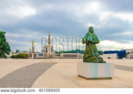 Sanctuary Of Our Lady Of Fatima With Basilica Of Our Lady Of The Rosary Catholic Church With Colonna
