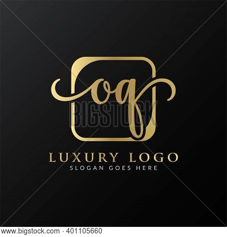 Initial Simple Letter Oq Logo Design Vector Template. Abstract Luxury Oq Letter Logo Design