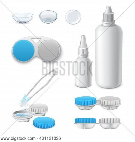 Contact Lens Accessory, Case Box Holder Container Soak Storage Kit