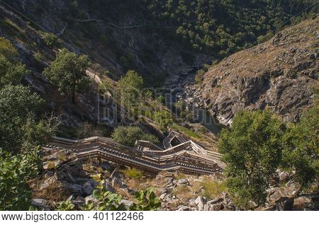 View On The River Paiva, In The North Of Portugal.
