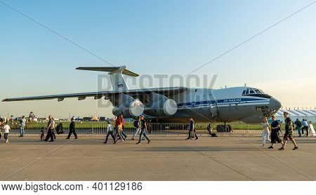 August 30, 2019, Moscow Region, Russia. Russian Heavy Military Transport Aircraft Ilyushin Il-76 At 