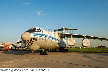 August 30, 2019, Moscow Region, Russia. Russian Heavy Military Transport Aircraft Ilyushin Il-76 At 