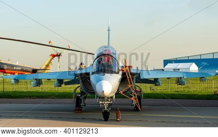 August 30, 2019, Moscow Region, Russia. Russian Yakovlev Yak-130 Combat Training Aircraft At The Int