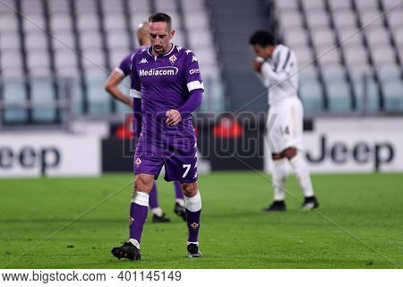 Torino, 22th December 2020. Franck Ribery Of Acf Fiorentina   During  The Serie A Match Between Juve