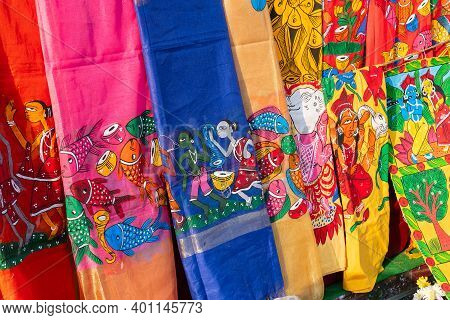 Beautiful Painted Pattachitra Or Patachitra - Traditional, Scroll Painting On Clothes. For Sale At H
