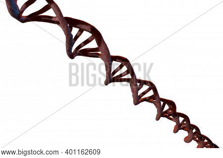 Abstract Dna Strand Double Helix Genetics 3d Illustration